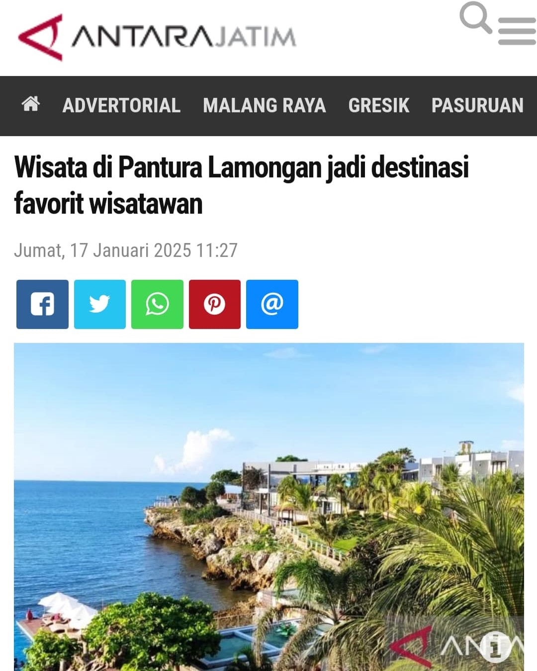Wisata di Pantura Lamongan jadi destinasi favorit wisatawan