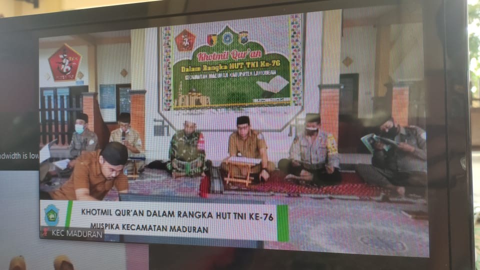 Selasa, 5/10 dalam rangka memperingati HUT TNI ke 76 diadakan acara Khotmil Qur'an